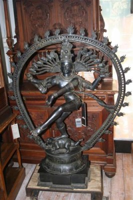 Statua in ottone Kali Shiva danzante